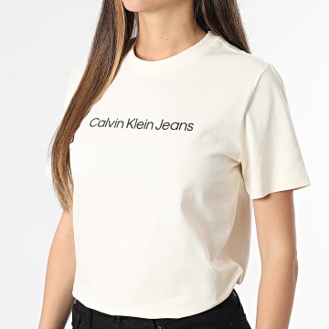Calvin Klein - Tee Shirt Femme 7C912 Beige