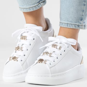 Guess - Zapatillas Mujer FLJFIOELE12 Blanco Oro