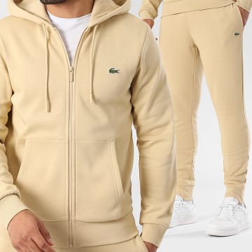 Lacoste - Ensemble De Survetement Logo Brodé Crocodile Beige