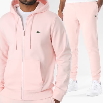 Lacoste - Ensemble De Survetement Logo Brodé Crocodile Rose