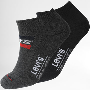 Levi's - Pack 2 Pairs of Socks 701219507 Black Heathered Anthracite Grey