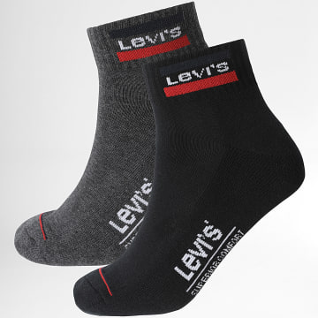 Levi's - Pack of 2 Pairs of Socks 902011001 Black Heathered Anthracite Grey