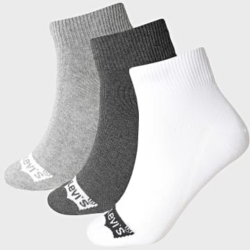 Levi's - Pack de 3 Pares de Calcetines 701224673 Blanco Gris Jaspeado Gris Antracita Jaspeado
