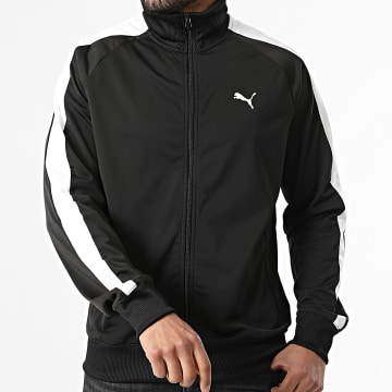 Puma - Jass Met Rits En Strepen Essential T7 Poly 692462 Zwart Wit