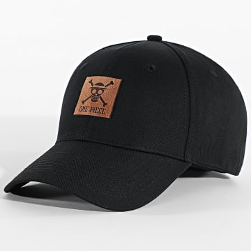 One Piece - Casquette Patch Cuir Noir