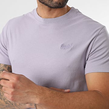 Superdry - Camiseta Essential Logo Bordado M1011245A Violeta