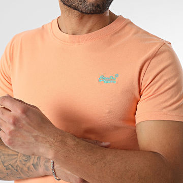 Superdry - Camiseta Essential Logo Embroidery M1011245A Naranja Claro