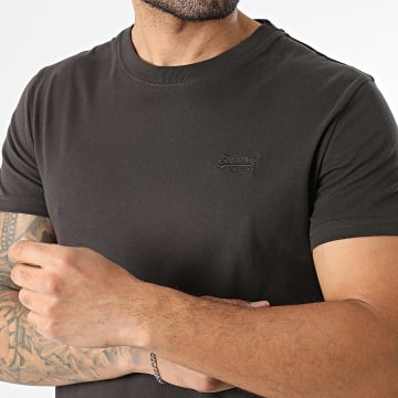 Superdry - Camiseta Essential Logo Embroidery M1011245A Negro