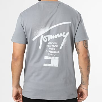 Tommy Jeans - Tee Shirt Regular Fit City Sign 2553 Gris