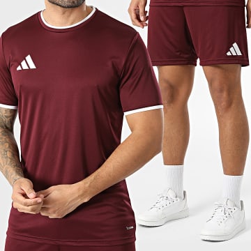 Adidas Sportswear - Ensemble Tee Shirt Et Short Jogging ENT26 JZ2507 JZ2514 Bordeaux