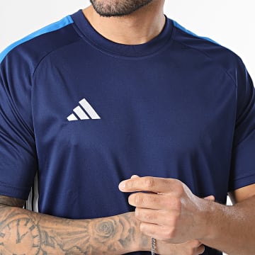 Adidas Sportswear - Tee Shirt A Bandes Tiro Essential Jersey KE4054 Bleu Marine