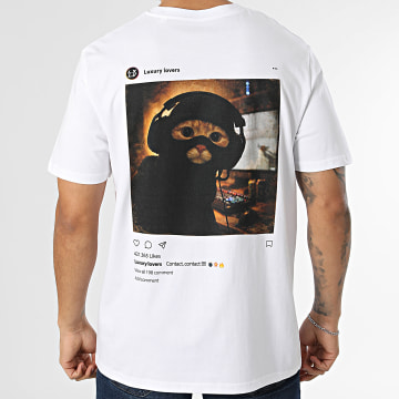 Luxury Lovers - Camiseta Oversize Contact Blanco