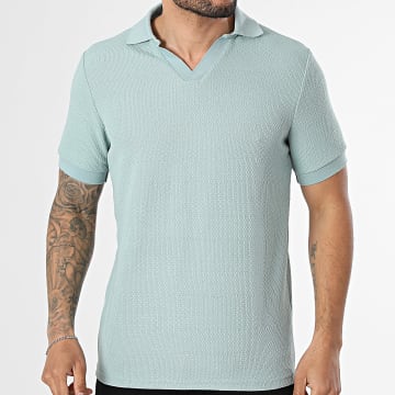 Frilivin - Polo Manches Courtes Maille W63 Bleu Gris