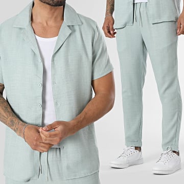 Frilivin - Completo Camicia Maniche Corte E Pantalone 160 Verde Chiaro