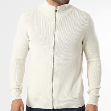 Frilivin - Cardigan Zippé 913 Bege Claro