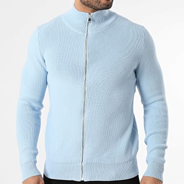 Frilivin - Cardigan Zippé 913 Azul Claro