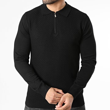 Frilivin - Polo Manga Longa Gola com Fecho 659 Preto