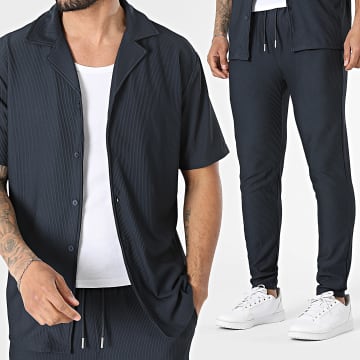 Frilivin - Completo Camicia Maniche Corte E Pantalone 385 Blu Marino