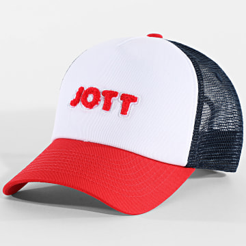 JOTT - Gorra Trucker Ace Poppy Blanco Rojo Azul Marino