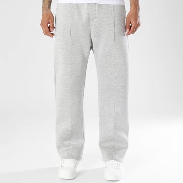 LBO - Pantalón chándal Ancho 2578 Efecto Neopreno Gris Jaspeado