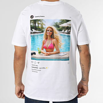 Luxury Lovers - Camiseta Oversize Chill Blanco
