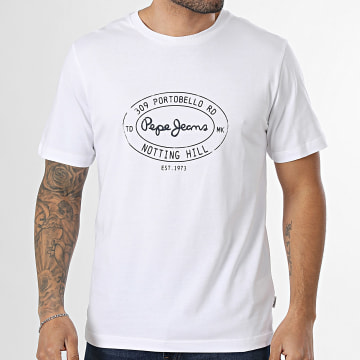 Pepe Jeans T-Shirt Uomo Slim Fit A Maniche Corte – Basic Con Stampa Logo, Cotone Ed Elastan, Nero - 4
