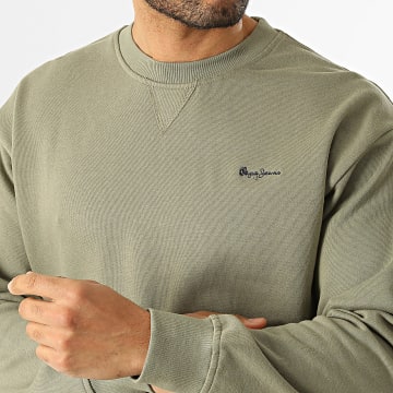 Pepe Jeans - Sweatshirt Crewneck Small Logo PM5800154 Kaki Groen