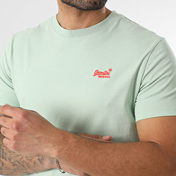 Superdry - Camiseta Essential Logo Embroidery M1011245A Verde Claro