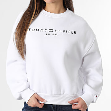 Tommy Hilfiger - Sweat Crewneck Femme Corp Logo 7831 Blanc