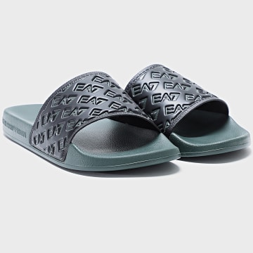 EA7 Emporio Armani - Claquetas Scarpe 7X000109-AF15125 Cilantro Negro