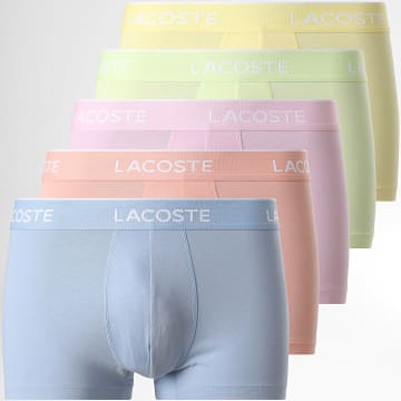 Lacoste - Set van 5 Boxers Klassiek Groen Geel Roze Oranje Blauw