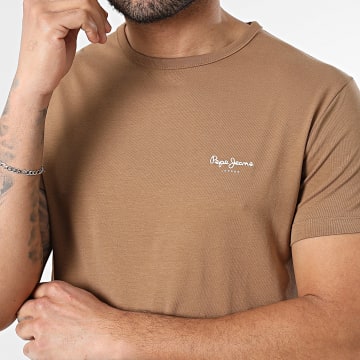 Pepe Jeans - T-Shirt Slim Original Basic PM5010180 Bruin