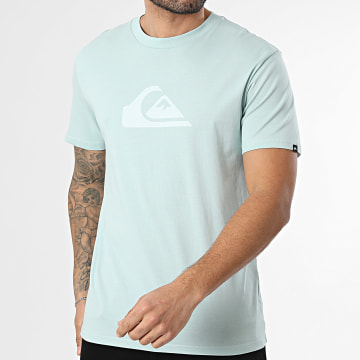 Quiksilver - T-Shirt Regular Fit Comp Logo EQYZT08182 Verde Chiaro