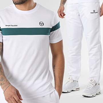 Sergio Tacchini - Ensemble De Survêtement Leone Carson 41237 40850 Blanc Vert