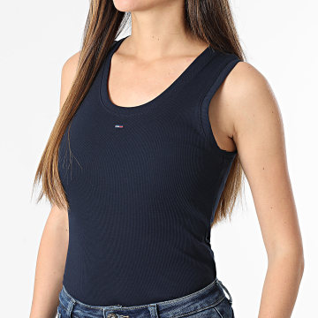 Tommy Jeans - Débardeur Femme Essential Rib 0673 Bleu Marine