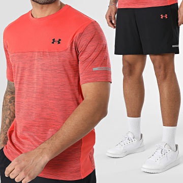 Under Armour - Set  T-Shirt Und Jogging-Short Tech Utility 6004965 6005117 Rot Schwarz