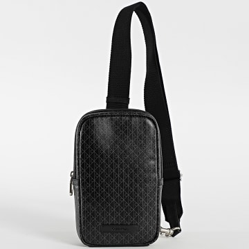 Calvin Klein - Bolsa Peitoral Emblem Aop Coated Square Sling D3335G Preto