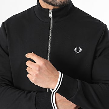 Fred Perry - Giacca con Zip J1327 Nero Bianco