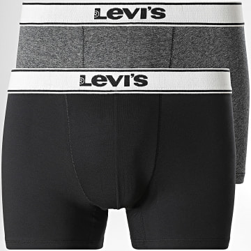 Levi's - Lot De 2 Boxers 701238003 Noir Gris Chiné