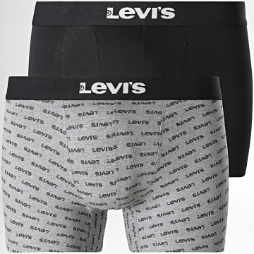 Levi's - Lot De 2 Boxers 701238012 Noir Gris Chiné