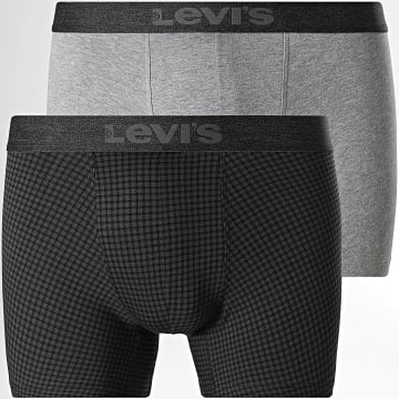 Levi's - Lot De 2 Boxers 701238421 Gris Anthracite Noir Gris Chiné