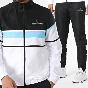 Sergio Tacchini - Chándal Scorpione 41561 Negro Blanco Azul Claro