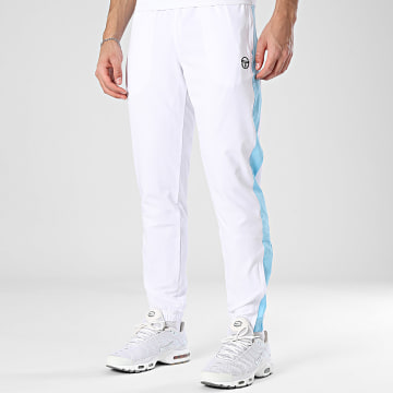 Sergio Tacchini - Pantalón chándal A Bandas Gemelli 41560 Blanco Azul Claro