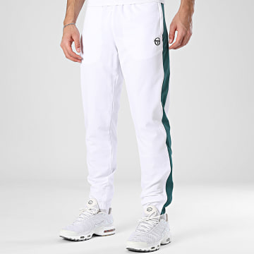 Sergio Tacchini - Pantalón chándal A Bandas Gemelli 41560 Blanco Verde Oscuro