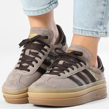 Adidas Originals - Zapatillas Mujer Gazelle Bold W IH4202 Earth Strata Aurora Coffee Gold Metallic