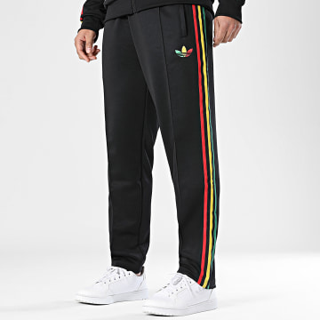 Adidas Originals - Pantalon Jogging A Bandes Jamaica x Bob Marley Originals JY5226 Noir Rouge Jaune Vert