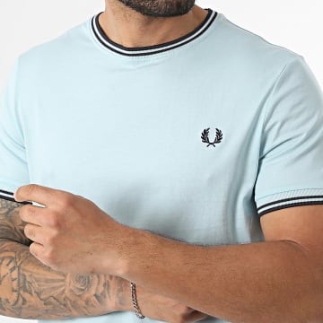 Fred Perry - Camiseta Twin Tipped M1588V Azul Claro Negro