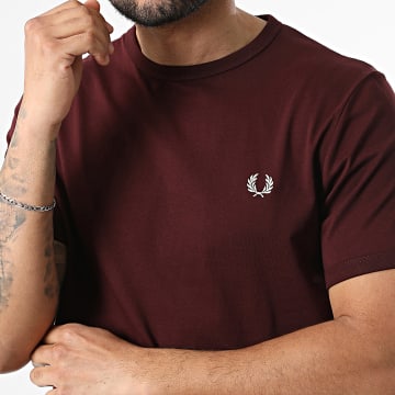 Fred Perry - Camiseta Ringer M3519 Burdeos