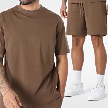 MTX - Set aus Oversize T-Shirt und Jogging-Short 096 Braun