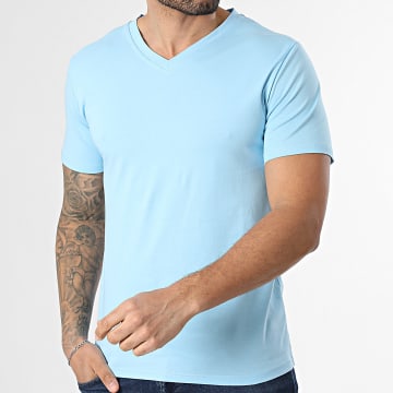 MTX - T-Shirt V-Ausschnitt Hellblau